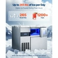 thumbnail image 4 of KFFKFF Commercial Ice Maker Machine, 265 lbs/24H Stainless Steel Ice Machine with Worktop, 66 lbs Storage & 126 Cubes/Cycle, Self-Cleaning Freestanding Ice-Making, 4 of 8