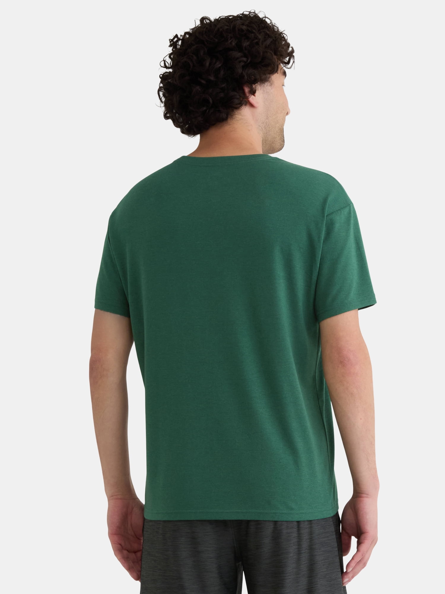 Athletic Works Men's Solid Tri Blend Tee with Short Sleeves, Sizes XS-4XLT