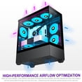 thumbnail image 3 of Funda para PC FOIFKIN F1 con ventilador ARGB ATX Mid-Tower tipo C de 6 PWM, color negro, 3 of 7