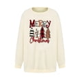 thumbnail image 1 of Kmbangi Pull en Molleton pour Femmes Manches Longues Col Rond Chandail en Molleton de Noël pour Automne Hiver, 1 of 9