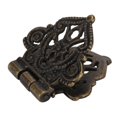 thumbnail image 3 of Antique Decorative Hinges Green Bronze Printing Zinc Alloy Furniture Wooden Box Gift Box DIY Hinges, 3 of 4