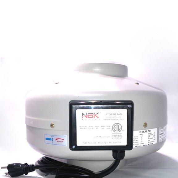 M-6 DUCT BOOSTER FAN M-6, 460 CFM 6 INCH, 1.1A, 120V - EXACT FIT FOR TJERNLUND - REPLACEMENT PART BY NBK