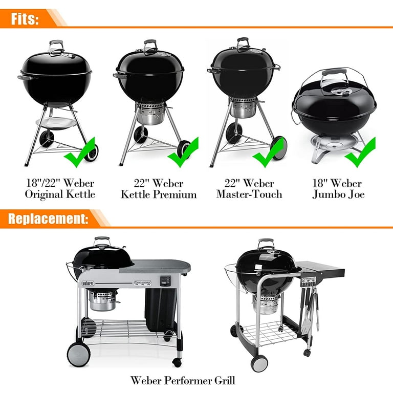 Elf Grill Cooking Station Stand Cart for Weber Kettle 18 22 Charcoal Grills BBQ Wheels Walmart
