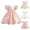 Pink, variant on ATOGUTA Dresses for Girls Elegant Dress Short Sleeve A-Line Floral Midi Party Special Occasion Size 1T-9, Beige