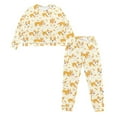 thumbnail image 5 of FOR U DESIGNS Bone Corgi Womens Pajamas with Drawstring Pants Set of 2 Size 2XL Nightwear Long Sleeve Crew Neck Tops and Pants with Pockets for Women Jogger Sleepwear, 5 of 6