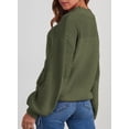 thumbnail image 3 of Women's Casual Long Sleeve Sweaters Loose Crewneck Knit Solid Pullover Sweater Jumper Tops, 3 of 7