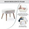 thumbnail image 4 of WestinTrends 21" Wide Square Upholstered Cushion Ottoman Foot Stool, Gray, 4 of 10