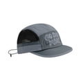 thumbnail image 3 of Mesh 5 Panel Running Cap with Go One More Embroidery and Short Brim Featuring Color Block Design Gray, 3 of 4