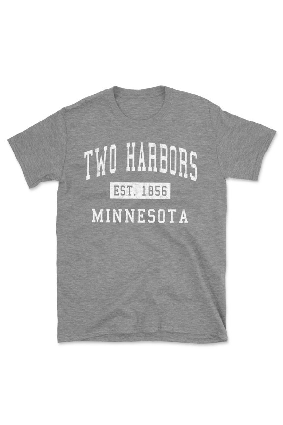 Two Harbors Minnesota Classic Established Men's Cotton T-Shirt