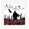 thumbnail image 5 of Ikigai Ronin Samurai Adult White Crew Neck Long Sleeve Tee-Large, 5 of 6