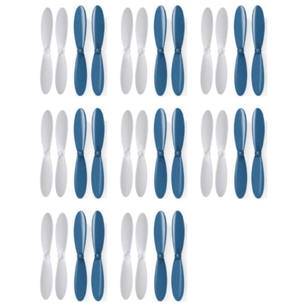 HobbyFlip Blue White Propeller Blades Props Propellers Compatible with Hubsan X4 H107 8 Pack