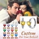 thumbnail image 3 of Pendientes de aro de plata de ley con piedras natales Silvora para mujer. Diamantes creados. Delicada joya de regalo para cumpleaños o Navidad, 3 of 8
