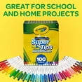 Crayola Super Tips Marker Set, 100 Washable Markers, Assorted Colors, Gift for Kids