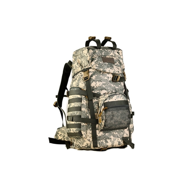 Soidarity para deportes al aire libre Bolsa grande impermeable Multi bolsillo Hombros Mochilas ajustables de gran capacidad Supervivencia Mochilas de mochilero Camuflaje gris Soidarity OD023066-03