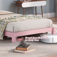 thumbnail image 4 of SESSLIFE Twin Bed Frame with House-shaped Headboard, Pink Platform Bed Frame Twin with Strong Wood Support, Hold 250 LBS, Sturdy and Durable, Noise-Free, Easy Assembly, 4 of 10