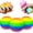 3 PCS Colorful Balls, variant on 3 Pack Rainbow Squishy Stress Balls for, 2.4" Squishy Ball Squeeze Toys, Colorful Stress Balls SquishyToys for Easter Christmas Party Favors, Classroom Prizes | Stress Relief Dough Ball