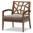 thumbnail image 1 of Baxton Studio Jennifer Chaise d'Appoint en Gris et Marron, 1 of 7