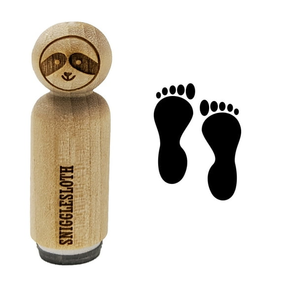 Foot Prints Solid Rubber Stamp for Scrapbooking Crafting Stamping - Mini 1/2 Inch