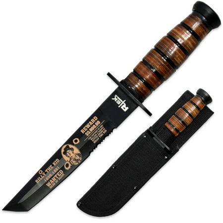 RT 6686-BK 12 Rtek Billy The Kid Tanto Blade Fixed Blade Knife with Sheath