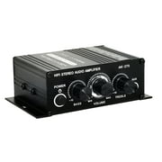 Koolleo Audio Amplifier 12V Digital Audio Amp Dual Channels Bass Treble Amplifier