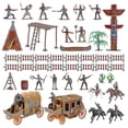 thumbnail image 1 of 26-27 Toys Children Cowboy Toy Native American Doll Indians Playset Western Action Figures Wild West Playset, 1 of 2