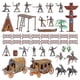 thumbnail image 1 of 26-27 Toys Children Cowboy Toy Native American Doll Indians Playset Western Action Figures Wild West Playset, 1 of 2