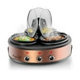 thumbnail image 3 of MegaChef Triple 1.5 Quart Slow Cooker and Buffet Server in Copper, 3 of 9