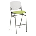 thumbnail image 5 of KFI Furniture KOOL 30" Transitional Vinyl & Metal Barstool in Java Brown/Silver, 5 of 7