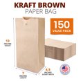 thumbnail image 6 of Fit Meal Prep 150 Pack 12 lb Brown Paper Lunch Bags, 13 x 7 x 4.5" Durable Paper Bags Bulk for Packing, Delivery, Take Out, Grocery, Retail Shopping, Premium Kraft Paper Sack for Snacks, Bakery, 6 of 7