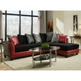 thumbnail image 1 of Chelsea Home Furniture Zeta Sectional - Jefferson Black and Red, 1 of 2