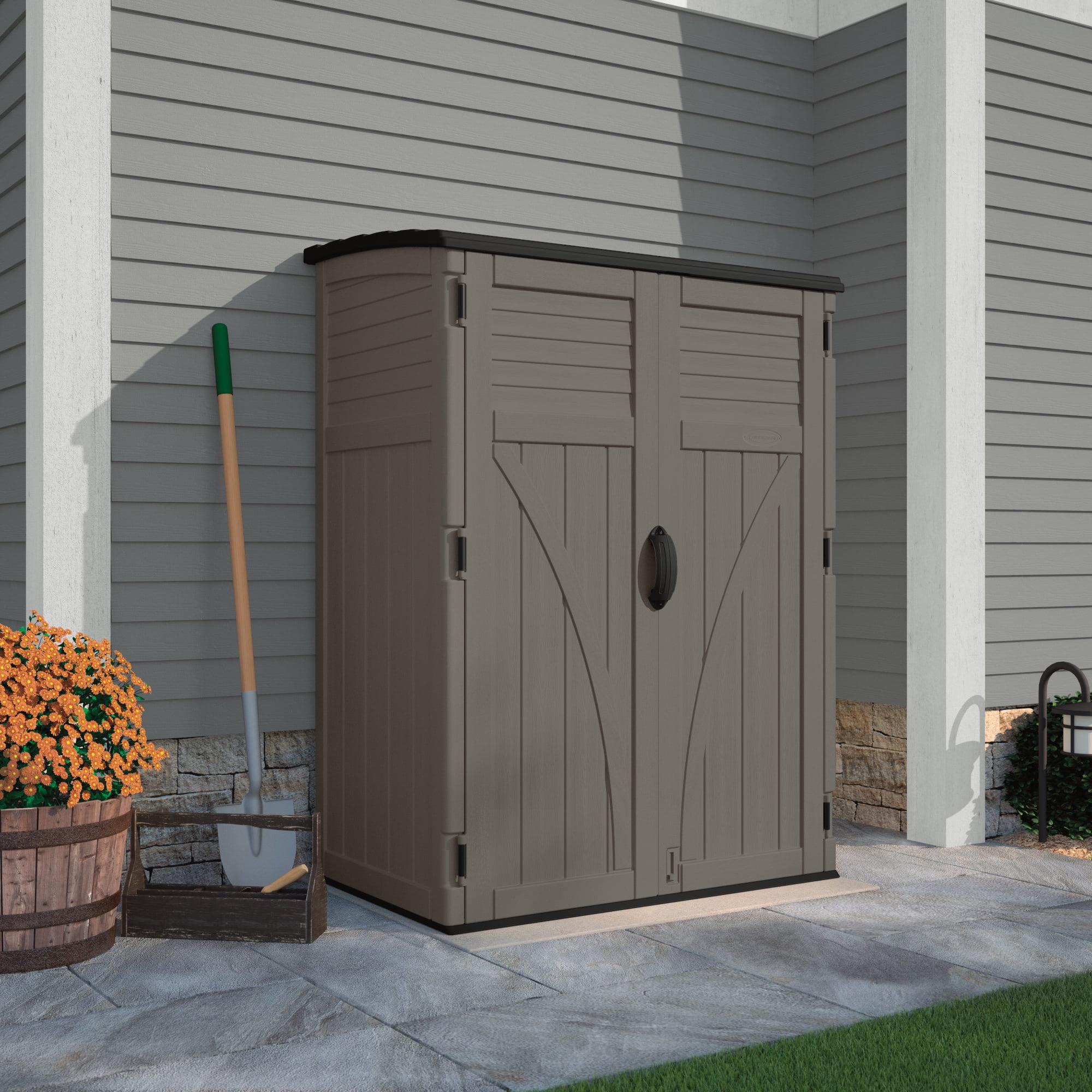 Suncast Vertical 4.42 ft. W x 2.71 ft D Plastic Tool Shed