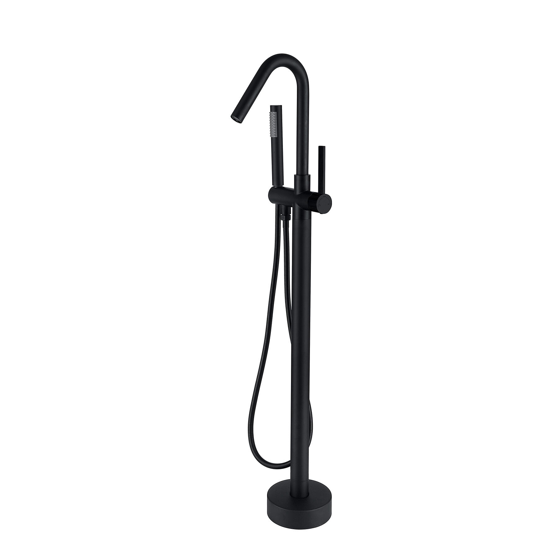 Freestanding Bathtub Faucet, Freestanding Bathtub Faucet with Hand Shower, Matt Black Freestanding Tub Filler,Metal Standalone Tub Faucet, Bath & Faucets Freestanding Tub Faucets