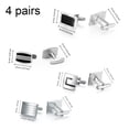 thumbnail image 2 of Jiibva 4Pairs/Set Cufflinks Set Fashion Shirt Cufflink Classic Business Shirt Cuff Links Elegant Tuxedo Cufflinks for Wedding Business, 2 of 7