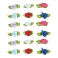 thumbnail image 1 of Kearding 100 piezas de flores de cinta fáciles y hermosas para proyectos de bricolaje flores de cinta de satén cabezas de flores Decoración del hogar multicolor, 1 of 6