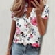 thumbnail image 2 of Camisas estampadas de verano Blusas para mujer Manga corta Cuello en V Tops fruncidos Camisas Camisas sueltas de manga larga para mujer OAVQHLG3B Store lin121212, 2 of 4