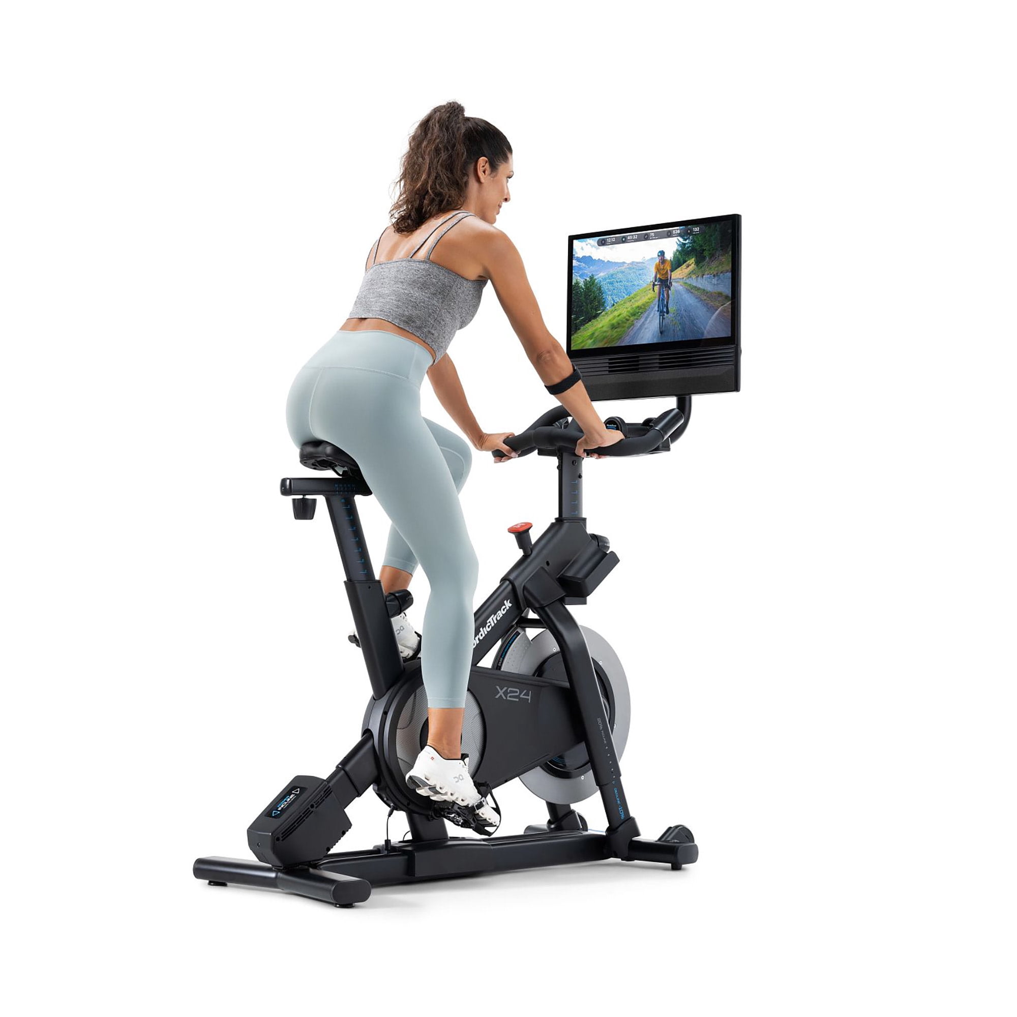 NordicTrack X24 Bike: Pivoting HD Touchscreen, Auto Resistance & Incline, Silent Magnetic Resistance™, AutoBreeze™ Fan, 2-Sided Pedals & iFIT Membership for Interactive Workouts