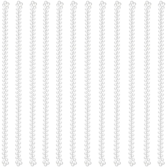 Pearl Necklaces Bulk White Faux Bead Necklace Mardi Gras Beads Necklace for Wedding Bridal Birthday Party Decorations(10 Pcs) 10