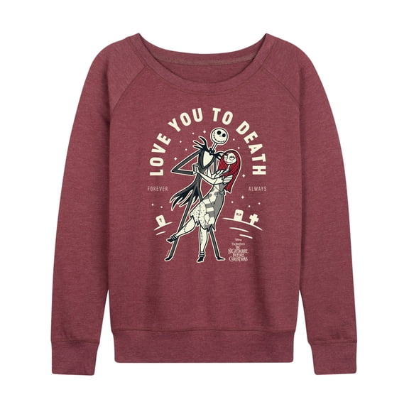 The Nightmare Before Christmas - Love To Death - Women's French Terry Long Sleeve Pullover