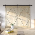 thumbnail image 5 of Coast Sequoia Inc Coast Sequoia 30in./36in./48in./60in./72in. x 84in. Embossing Pine Wood Bi-Fold Barn Door With Sliding Hardware Kit 72in.x 84in. -, 5 of 5