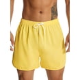 thumbnail image 2 of Franhais Men's Quick Dry Sports Shorts, Solid Color Drawstring Elastic Waist Breathable Boxer Short Pants for Fitness, Running, 2 of 9