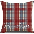 thumbnail image 4 of 4th of July Pillow Covers Set of 4,18x18 Inch,Decor Patriotic America USA Holiday Pillow Case Independence Memorial Day Decoration for Home Sofa Couch Red White and Blue, 4 of 6