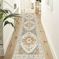 thumbnail image 3 of 2 x 8 ft Washable Hallway Runner Rugs, Non-Slip Soft Kitchen Rug Runner Laundry Room Rug, Vintage Floor Runner for Kitchen Entryway Laundry Room, 3 of 8