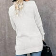 thumbnail image 5 of Spring Savings Clearance Lindreshi Sweaters for Women Trendy Clearance and Winter Women's Casual Solid Long Cardigan Outwear Casual Tops Jacket Sweaters with Pocket, 5 of 6
