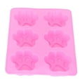 thumbnail image 1 of 6Grid Pink Cat Claw Shaped Mold Cartoon DIY Hand Made Cake Chocolate Bread Mould for Baking, 1 of 5
