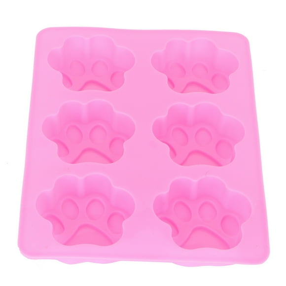 6Grid Pink Cat Claw Shaped Mold Cartoon DIY Hand Made Cake Chocolate Bread Mould for Baking