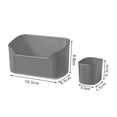 thumbnail image 6 of tasrioml Cosmetics Storage Box Large Capacity Half Transparent Plastic Desktop Makeup Brushes Lipsticks Container Organizer Home Supplies, 6 of 8