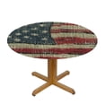 thumbnail image 3 of Orinice Ammi Phillips Round Table Cover Stain Resistant Washable Indoor Outdoor Tablecloth Kitchen Dining Wedding Parties 100% Polyester Fiber USA Veterans Day 54-58, 3 of 8