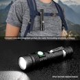 thumbnail image 5 of Linterna LED recargable por USB, linterna de 600 lúmenes, resistente al agua IP65, 4 modos de luz, linterna con zoom para el hogar, camping, senderismo, emergencia (batería Kuyhfg Bienvenido a Kuyhfg, 5 of 5