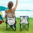 thumbnail image 5 of 600D Oxford Camping Chair Portable Foldable Chair Supports 220 lbs for Picnic, Fishing, Backpacking Watercolor Ink Splashes Pattern, 5 of 8