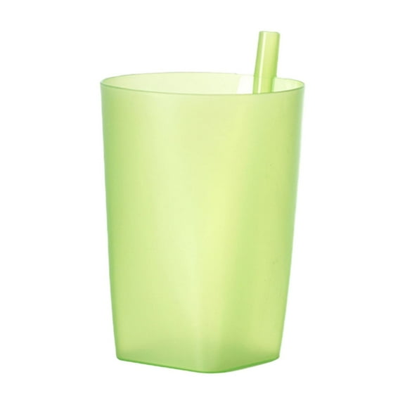 Yooshoverk Candy-Colored Plastic Straw Cup, Lid-Free for Juices and Drinks